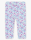 Legging en coton imprimé fleuri mauves DAALIZEE / 22H4BF51CAL001