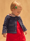 Cardigan bleu marine à broderies pommes Bébé Fille NAGABRIELLE / 25H1BFP1CAR070