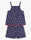 Combishort bleu marine à imprimé fleuri FLYCOBETTE / 23E2PFR1CBC070