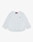Chemise à rayures beige et bleu FAEDDY / 23E1BGI1CHMC218