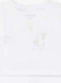 Ensemble veste croisée et pantalon en tubique blanc bébé mixte ZOLOIS / 21E0NMG2ENS000