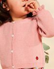 Gilet en tricot rose FADORIANE / 23E1BFB1CARD309
