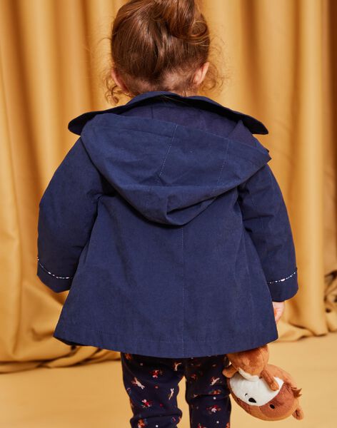 Manteau à capuche 2 en 1 bleu marine DINORA / 22H1BFG1PAR070