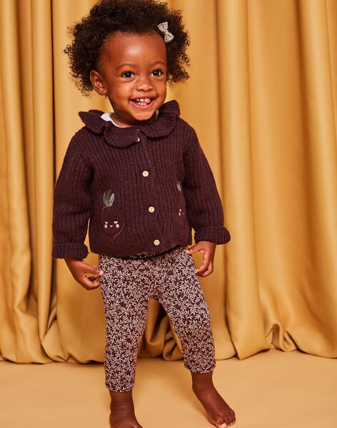 Gilet en tricot prune DAKRISTINE / 22H1BFR1CAR709