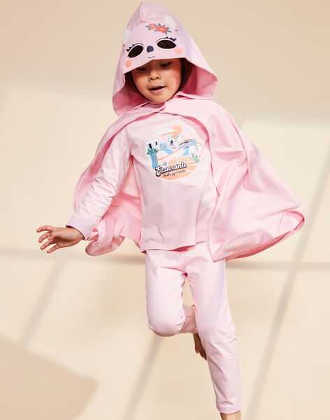 Pyjama deux pièces rose pâle en coton avec cape tête de koala FLOPOETTE 2 / 23E5PF42PYT030