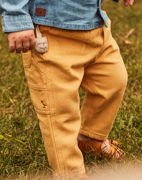 Pantalon en twill jaune FAAKER / 23E1BG81PANB117