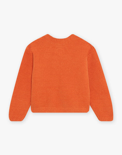 Gilet en maille chenille orange DOCARDETTE / 22H2PFF1CAR405