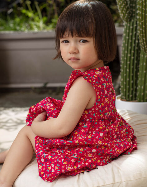 Robe Rose Framboise Imprimee Bebe Fille Vogue Sur Le Nil Bebe Sergentmajor