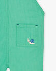 Salopette courte vert pistache en herringbone FAMARTIN / 23E1BGN1SAC610