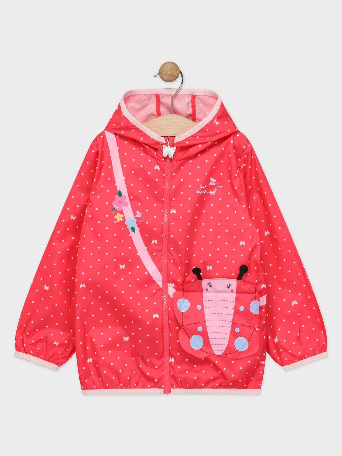 Coupe-vent rose motif papillon fille : Les Jours Fleuris enfant |  SergentMajor