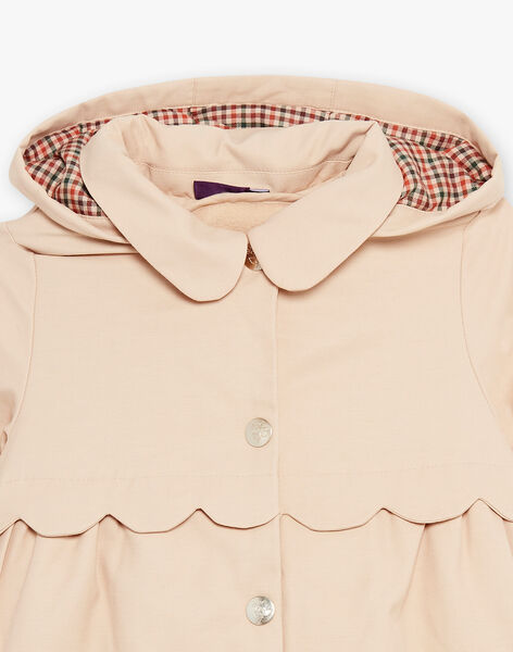 Manteau à capuche café au lait DRAPETTE / 22H2PFG1IMPI820