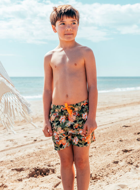 Short de bain imprimé jungle MRUFEUYAGE / 25E4PGCAMAI633