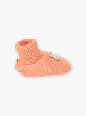 Chaussons de naissance rose poudré LOICA / 24H0AF11CHPD327