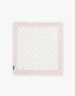 Foulard écru à carreaux fruits et fleurs FEFOLETTE / 23E4PFB1ECH001