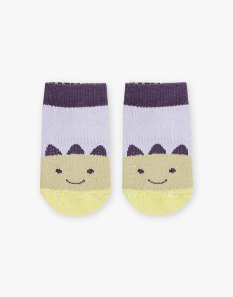 Chaussettes basses multicolores à Jacquard dinosaure FAOBISPO / 23E4BGO1SOBH700