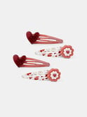 Barettes coeurs et fleurs NOLIETTE / 25H4PF73BRT001