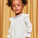 Blouse en voile de coton à broderies fleuries