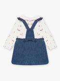 Ensemble body et robe salopette en jean bébé fille CABRIGITTE / 22E1BF71ENSP274