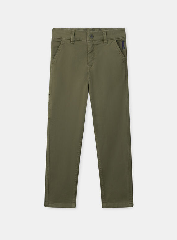 Pantalon vert kaki Garçon NUCHINAGE / 25H3PGQ2PAN604