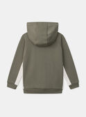 Gilet à capuche Kaki et Blanc MMAZIPAGE / 25E3PG53JGHG600