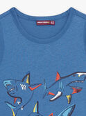Débardeur bleu motif fantaisie requins enfant garçon CYDEBAGE1 / 22E3PGT1DEBC240