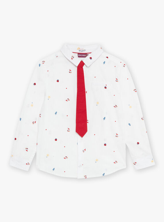 Ensemble chemise à manches longues et cravate à imprimé Noël DUROAGE / 22H3PG61CHM001