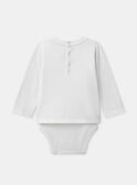 Body blanc imprimé raton laveur à manches longues Bébé Garçon NAISMAEL / 25H1BGP2BOD503