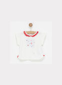 Tee shirt manches courtes ecru NAIVONNE / 18E1BFG1TMC001