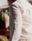 Chemise à rayures beige et bleu FAEDDY / 23E1BGI1CHMC218