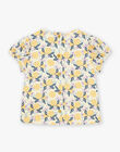 Blouse vanille en satin à fruits FAPENNY / 23E1BFO1CHE114