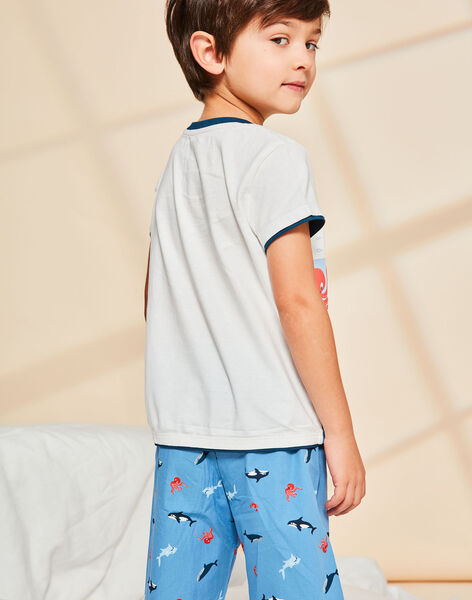 Pyjama écru à motif et imprimé animaux FLOMERAGE / 23E5PG31PYJ001