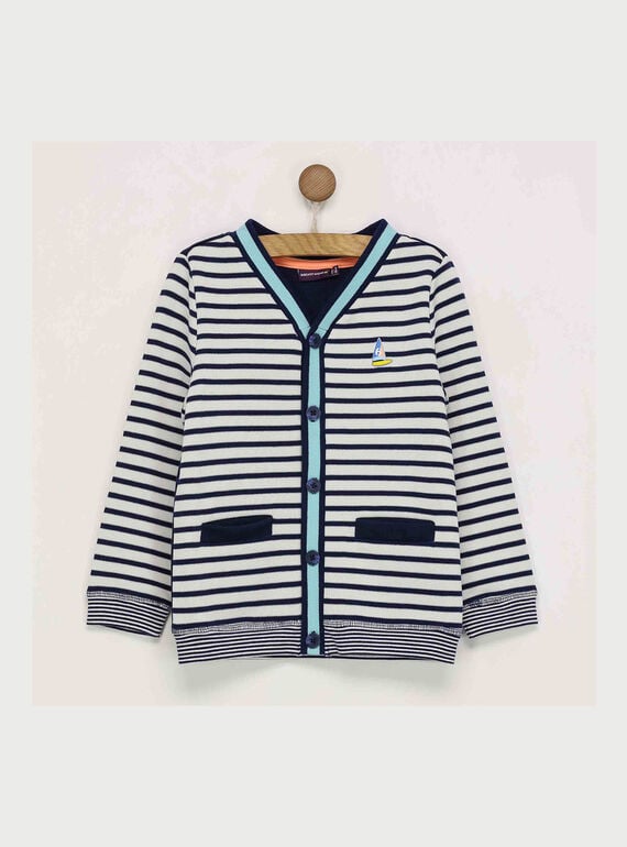Gilet blanc rayé REMAREAGE / 19E3PGD1GIL001