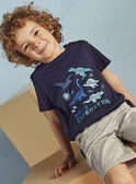 T-shirt bleu marine motif dinosaures enfant garçon CYDOAGE2 / 22E3PGT2TMC070
