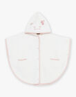 Cape de bain écru à fleurs avec capuche tête de chat et oreilles 3D FECERISE / 23E5BF21CDB001