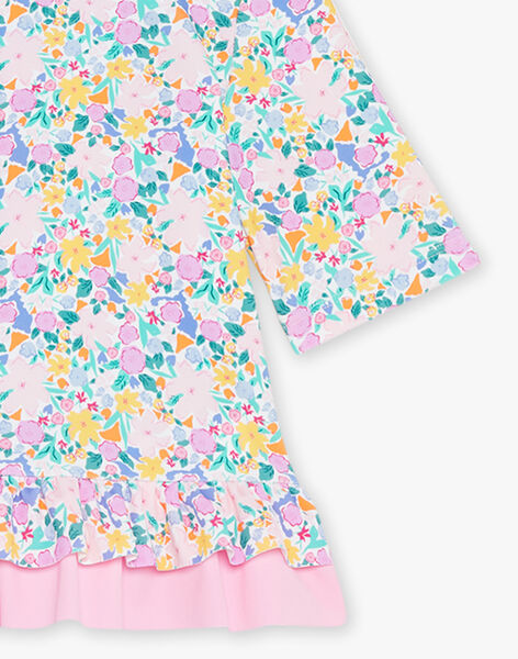T-shirt de bain écru à imprimé fleuri FRYUVETTE / 23E4PFM1BUV001