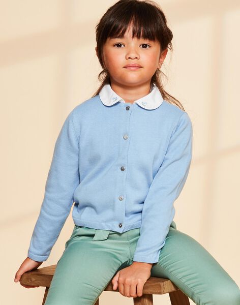 Cardigan bleu en coton FRITETTE 3 / 23E2PFJ2CAR201