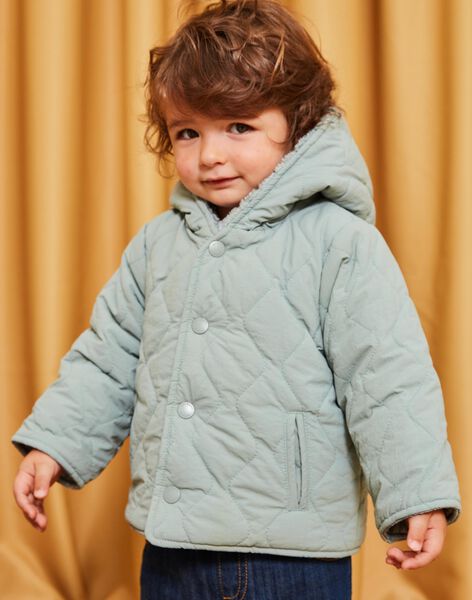Manteau à capuche Vert-Gris DIOCTAVE / 22H1BGM1VES631