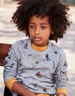 Sweat gris chiné à imprimé fantaisie DAJIRAGE / 22H3PGE1SWE943