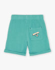 Short turquoise foncé en gaze de coton FLUMINAGE / 23E3PGQ3BERC217
