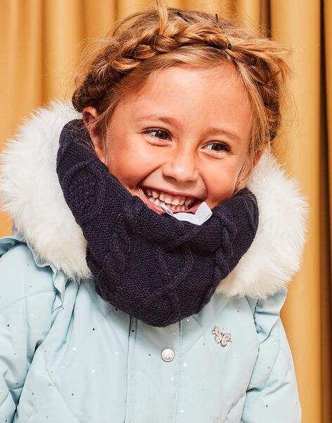 Snood bleu marine en tricot DRASNOETTE / 22H4PFM1SNO070