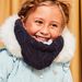 Snood bleu marine en tricot