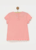 Tee shirt manches courtes rose ROLALETTE / 19E2PFD2TMC404