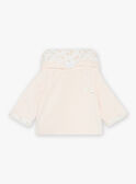 Veste à capuche rose pâle en velours GONINE / 23H0CFB1VES301