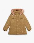 Manteau 3 en 1 kaki à fleurs dorés DRAKALETTE / 22H2PFM1PAR604