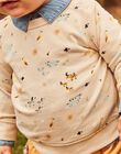 Sweat en molleton jaune animaux de la savane FAARMAND / 23E1BG81SWE114