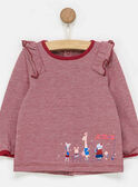 Tee shirt manches longues rouge PAEMMA / 18H1BFD1TML503