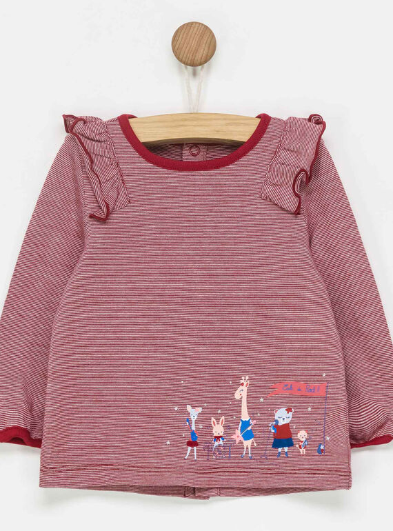 Tee shirt manches longues rouge PAEMMA / 18H1BFD1TML503