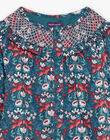 Blouse vert pin fleurie DUIBLETTE / 22H2PFZ1CHEG633