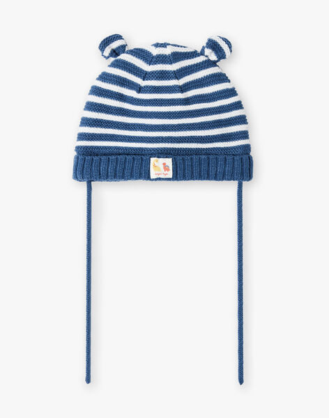 Bonnet Bleu Raye Point Mousse Bonnet Echarpe Et Gant Bebe Sergentmajor