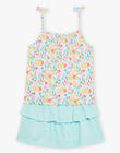 Débardeur et jupe short turquoise et orange en jersey FRUTETTE / 23E2PFU4ENS001